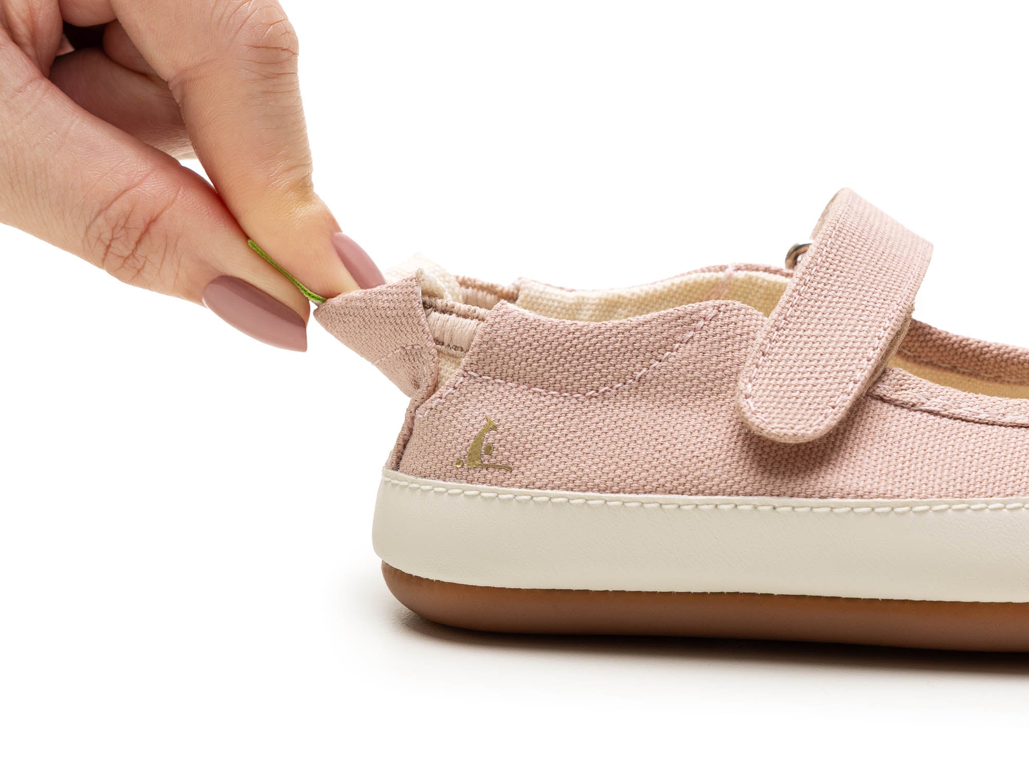 Chatita barefoot Gaia Green Lona Rosa