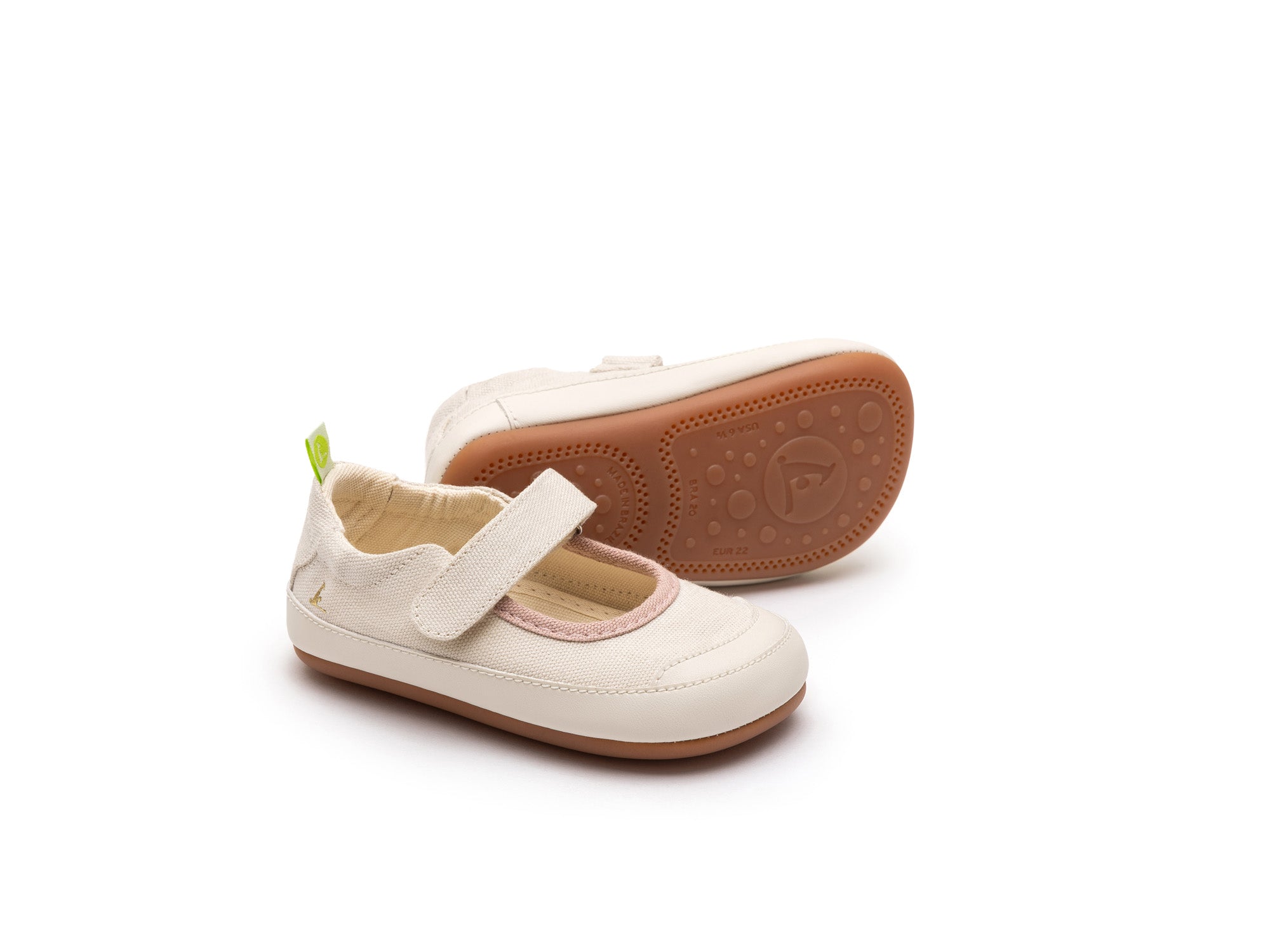 Chatita Barefoot Gaia Green Lona Crema