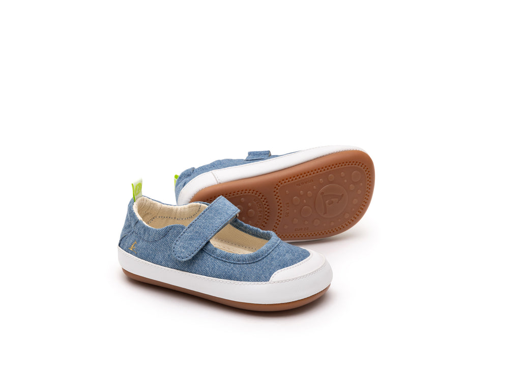 Chatita barefoot Gaia Green Lona Jeans