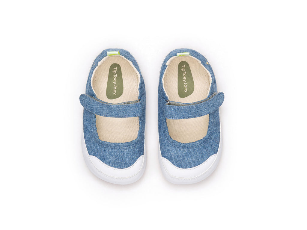 Chatita barefoot Gaia Green Lona Jeans