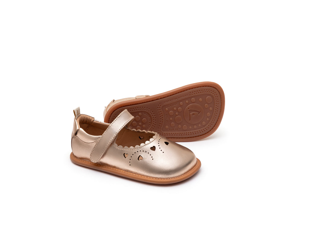 Chatita barefoot Sweetheart Salmon metalico