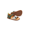 Sandalia Barefoot Tucan Tapioca y verde