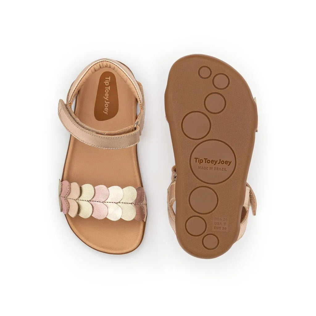 Sandalia Barefoot Lovely Salmón Metálico
