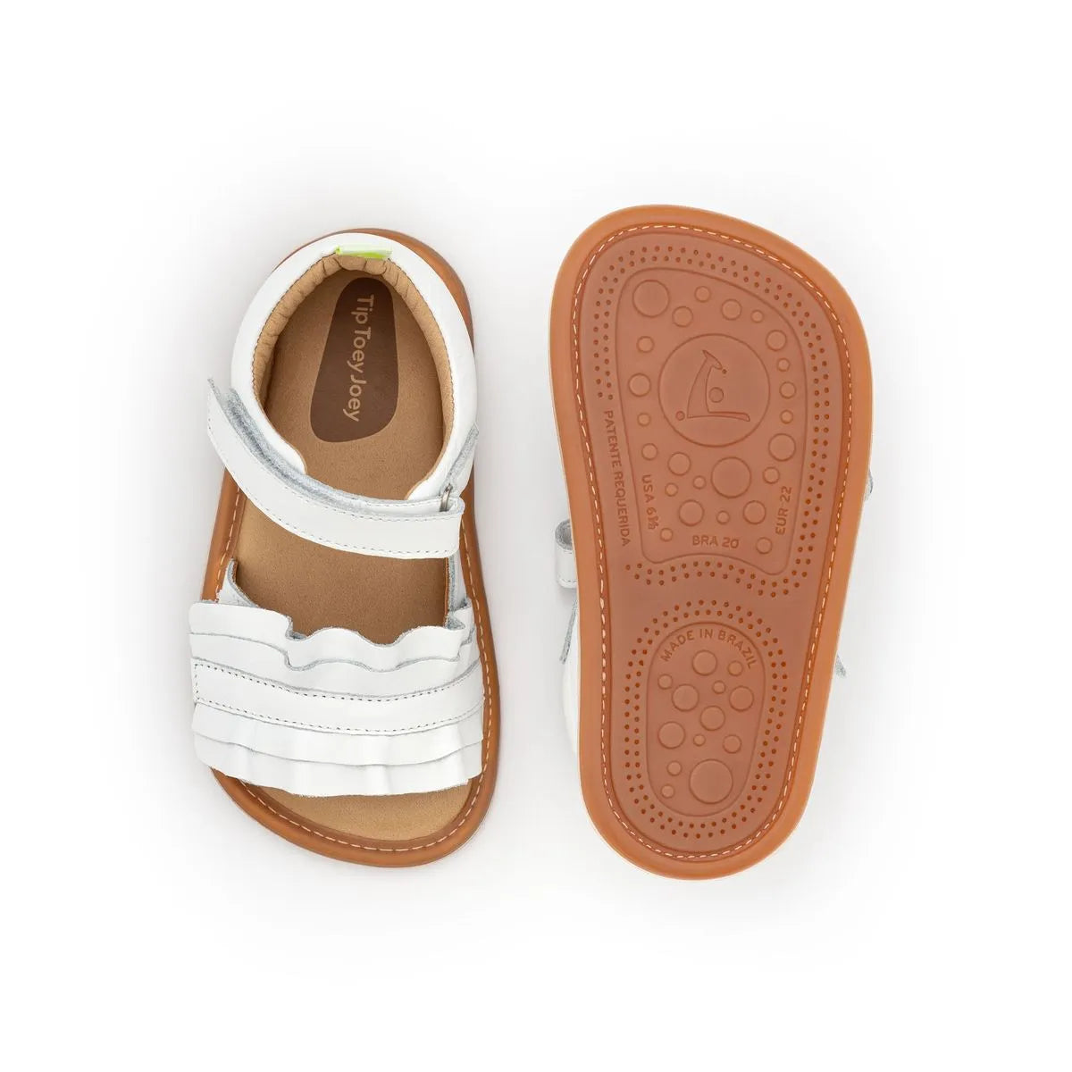 Sandalia Barefoot Ruffy Blanco